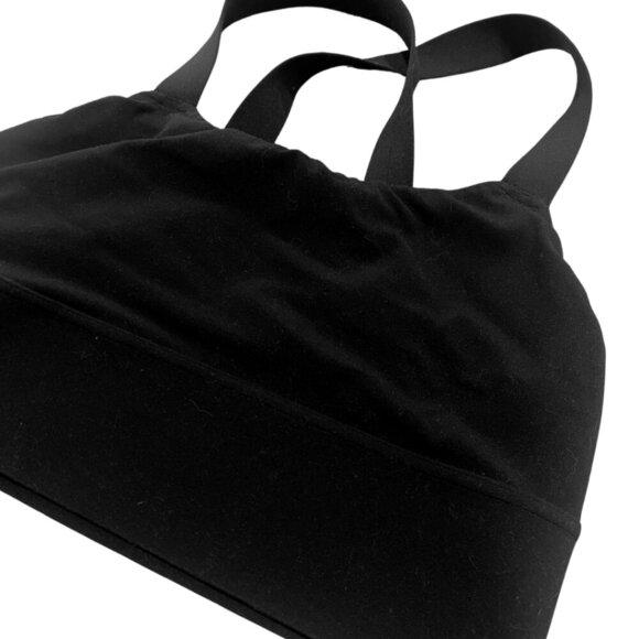 Athleta Warrior Longline Bra Thick Straps Medium Support Black Buttery Soft New! - Picture 5 of 5